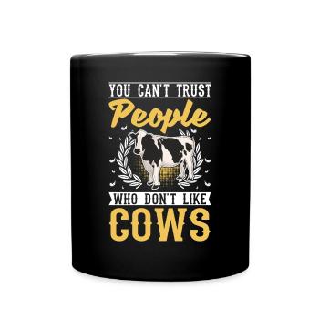 Éleveur de vaches Éleveur de bovins Vaches fermiers - Mug uni - noir - Devant