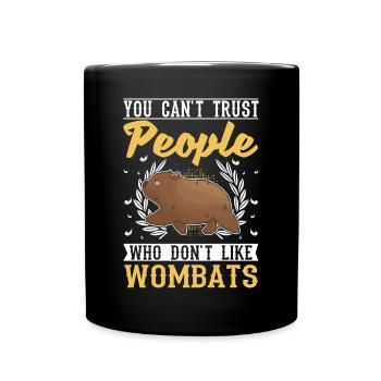 Australian Wombat - Full Colour Mug - black - Front