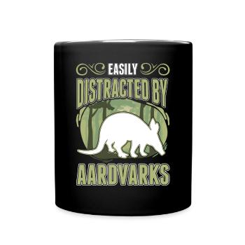 Facilement distrait par Aardvarks Aardvark - Mug uni - noir - Devant