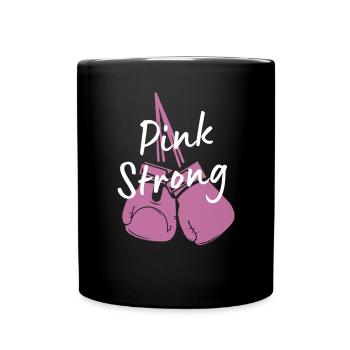 Cadeau Cancer du sein Cancer du sein Rose - Mug uni - noir - Devant