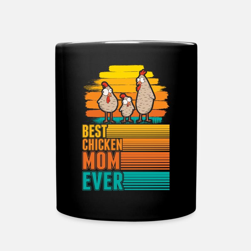 Best Chicken Mom Ever Hühner Mama - Tasse einfarbig - Schwarz