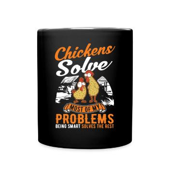 Poulets Élevage de poulets Éleveur de poulet - Mug uni - noir - Devant