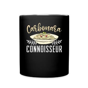 Carbonara Kenner Pasta Liebhaber Spaghetti Esser - Tasse einfarbig - Schwarz - Vorne
