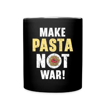 Make Pasta Not War Italian Food Lover Spaghetti - Full Colour Mug - black - Front