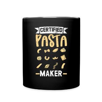 Fabricant de pâtes certifié Mangeur italien de spaghettis - Mug uni - noir - Devant
