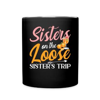 Tie Dye Sisters sur le voyage Loose Sister - Mug uni - noir - Devant