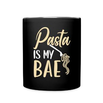 Pasta ist mein italienischer Essensliebhaber Spaghettiesser - Tasse einfarbig - Schwarz - Vorne