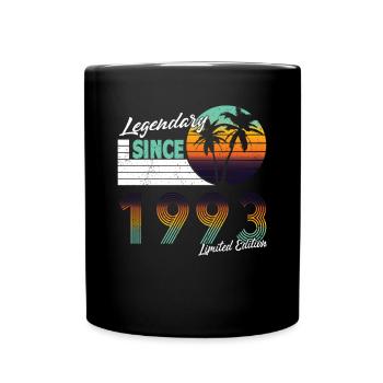 30. Geburtstag Legendary Since 1993 - Tasse einfarbig - Schwarz - Vorne