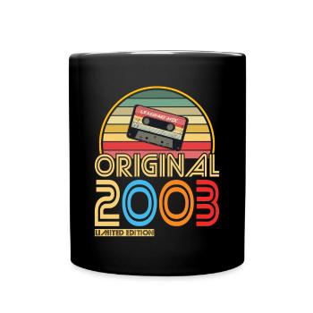 20. Geburtstag Original 2003 Limited Edition - Tasse einfarbig - Schwarz - Vorne