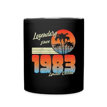 40. Geburtstag Legendary Since 1983 - Tasse einfarbig - Schwarz - Vorne