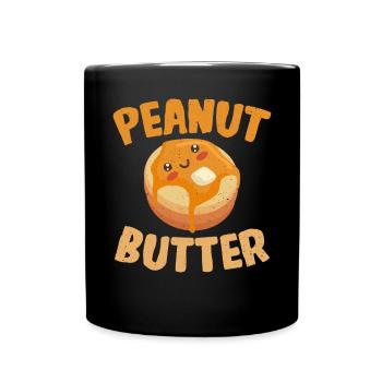 Erdnussbutter Liebhaber Geschenk - Tasse einfarbig - Schwarz - Vorne