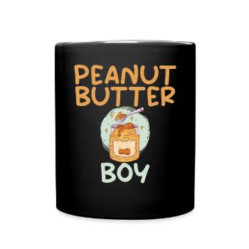 Cadeau amoureux du beurre de cacahuète - Mug uni - noir - Devant