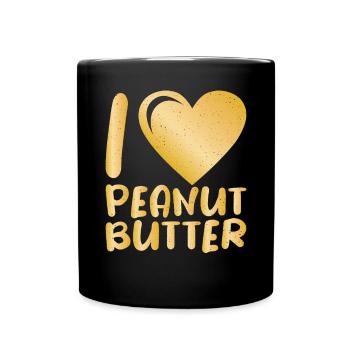 Erdnussbutter Liebhaber Geschenk - Tasse einfarbig - Schwarz - Vorne