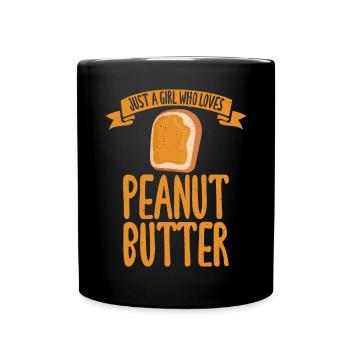 Erdnussbutter Liebhaber Geschenk - Tasse einfarbig - Schwarz - Vorne