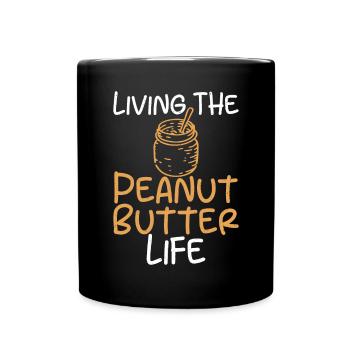 Erdnussbutter Liebhaber Geschenk - Tasse einfarbig - Schwarz - Vorne