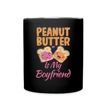 Erdnussbutter Liebhaber Geschenk - Tasse einfarbig - Schwarz - Vorne
