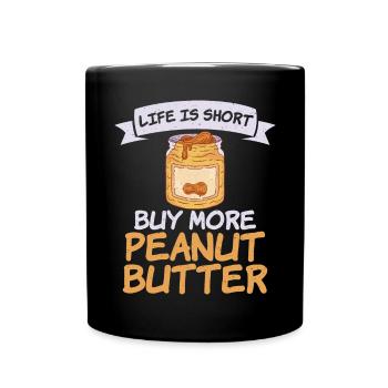 Erdnussbutter Liebhaber Geschenk - Tasse einfarbig - Schwarz - Vorne