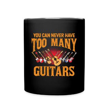 Gitarre Gitarrenspieler Geschenkidee - Tasse einfarbig - Schwarz - Vorne