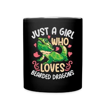 Bartagame Geschenk Bearded Dragon - Tasse einfarbig - Schwarz - Vorne