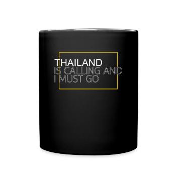 Thailand Spruch - Tasse einfarbig - Schwarz - Vorne
