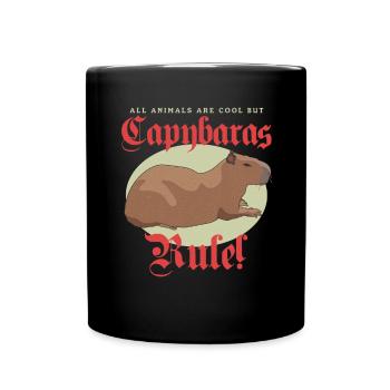 Capybara Capybaras Capybaras Capybara Gift - Full Colour Mug - black - Front