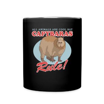 Capybaras Capybara Capybara Gift - Full Colour Mug - black - Front