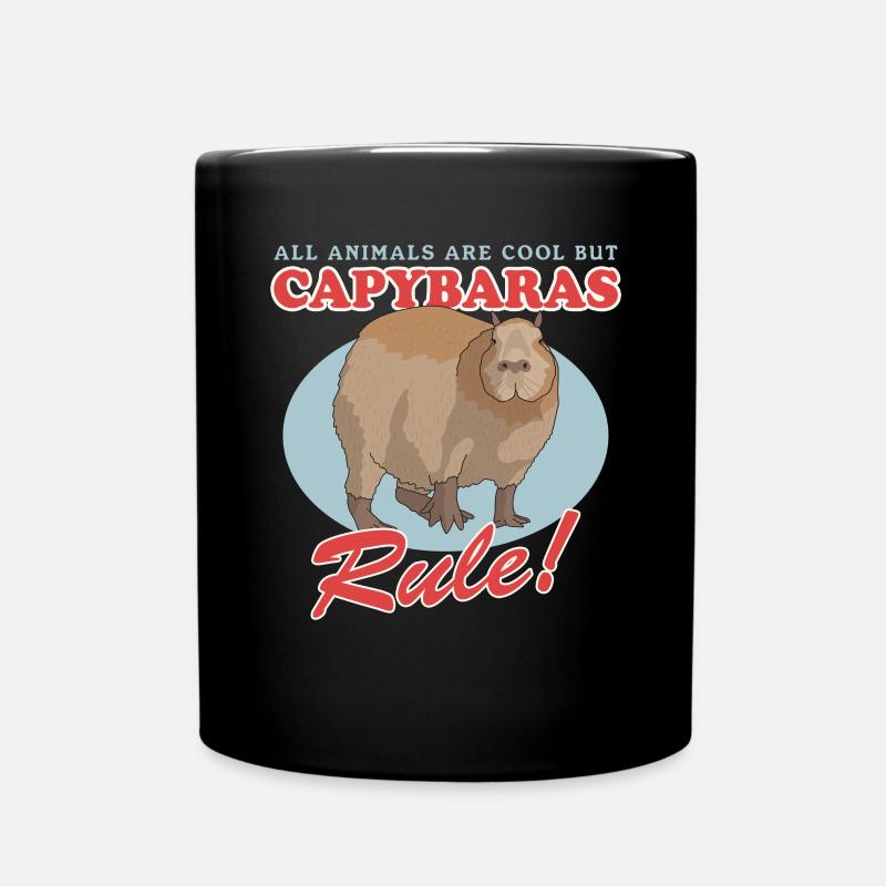 Capybaras Capybara Capybara Gift - Full Colour Mug - black