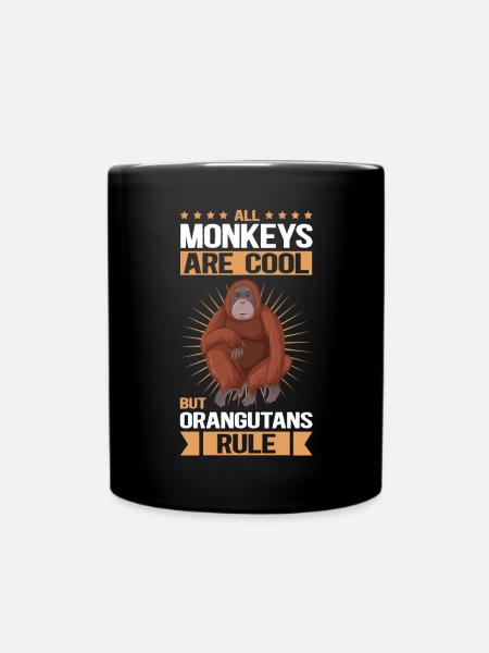 Orang-Utan Affe Orangutan Geschenk - Tasse einfarbig - Schwarz