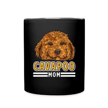 Cavapoo Cavoodle Capoodle Dog - Full Colour Mug - black - Front