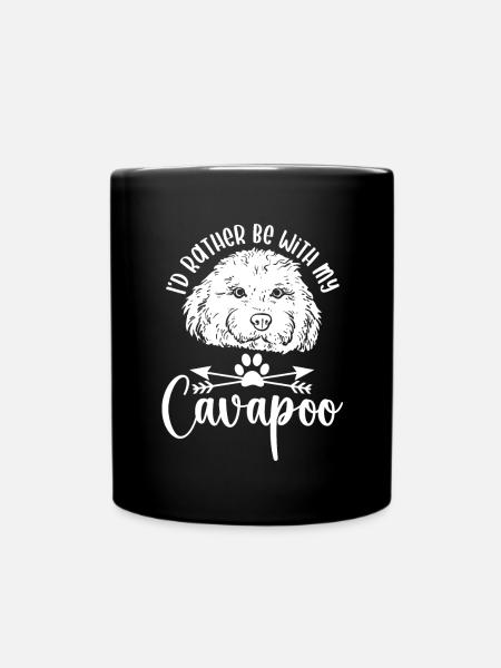 Cavapoo Cavoodle Capoodle Hund - Tasse einfarbig - Schwarz