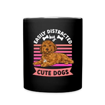 Cavapoo Cavoodle Capoodle Dog - Full Colour Mug - black - Front