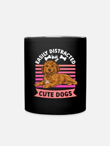 Cavapoo Cavoodle Capoodle Hund - Tasse einfarbig - Schwarz