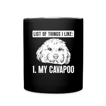 Cavapoo Cavoodle Capoodle Dog - Full Colour Mug - black - Front