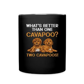 Cavapoo Cavoodle Capoodle Dog - Full Colour Mug - black - Front