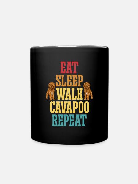 Cavapoo Cavoodle Capoodle Hund - Tasse einfarbig - Schwarz