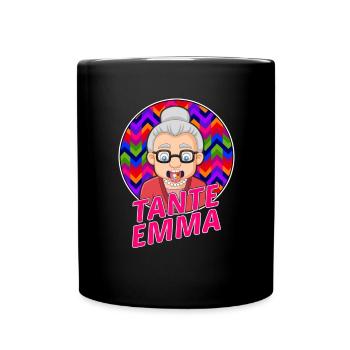 Tante Emma Baller Techno EDM Rave DJ Party - Tasse einfarbig - Schwarz - Vorne