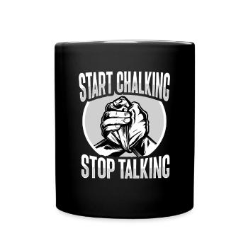 Wrist Turning Hand Wrestling Design - Tasse einfarbig - Schwarz - Vorne