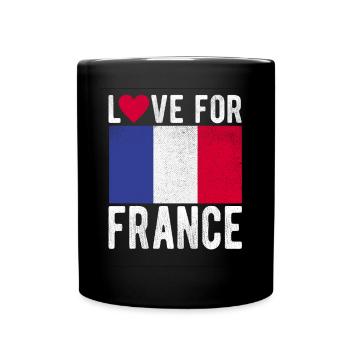 Frankreich Souvenir - Tasse einfarbig - Schwarz - Vorne
