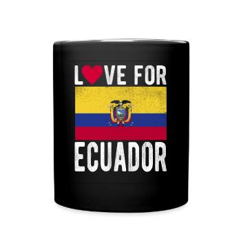 Ecuador Souvenir - Tasse einfarbig - Schwarz - Vorne