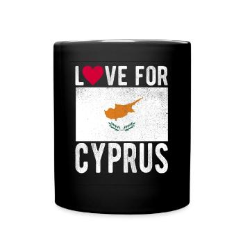 Zypern Souvenir - Tasse einfarbig - Schwarz - Vorne