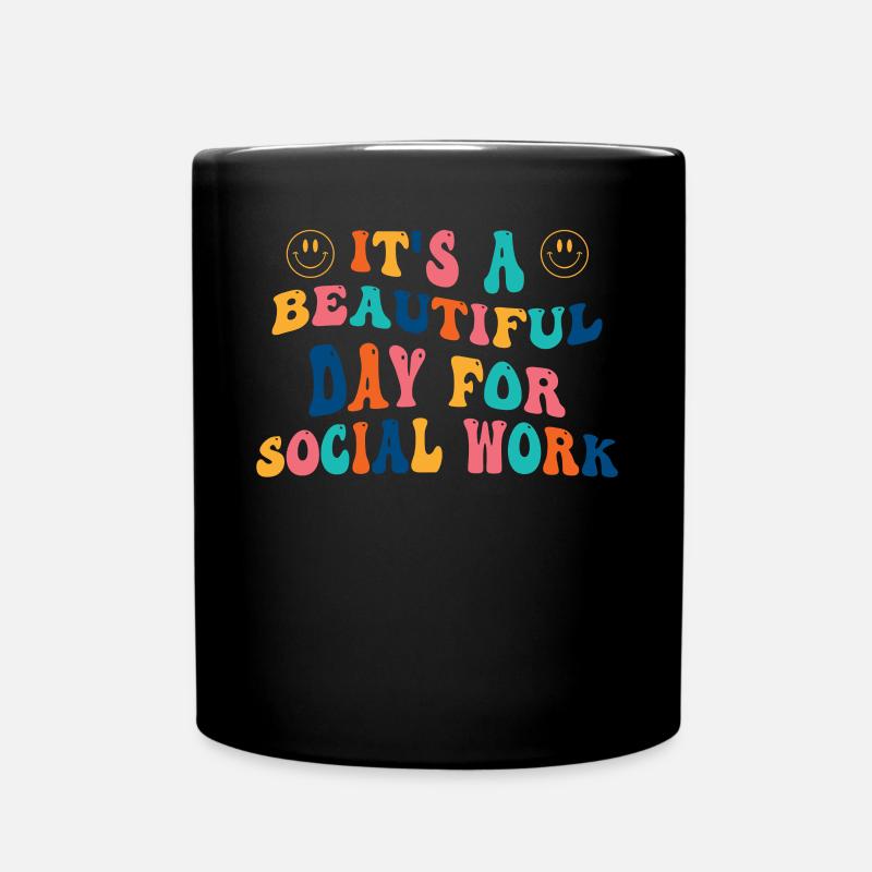 Sozialarbeit Soziale Arbeit Spruch - Tasse einfarbig - Schwarz