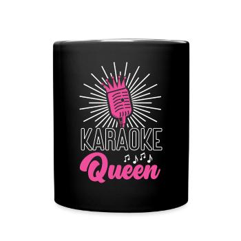 Karaoke Singer 80s Retro Karaoke - Tasse einfarbig - Schwarz - Vorne