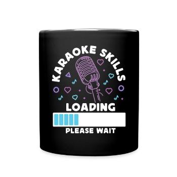 Karaoke Singer 80s Retro Karaoke - Tasse einfarbig - Schwarz - Vorne