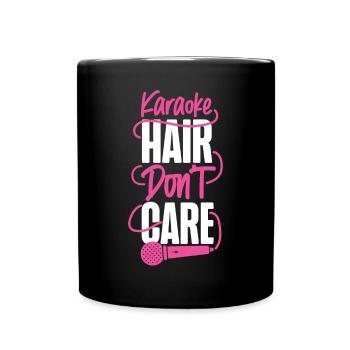 Karaoké Chanteur Karaoké Cheveux Ne pas - Mug uni - noir - Devant