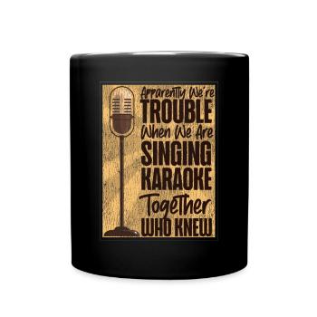 Karaoke Singer Retro Vintage - Tasse einfarbig - Schwarz - Vorne