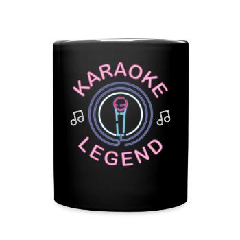 Karaoke Singer 80s Retro Karaoke - Tasse einfarbig - Schwarz - Vorne