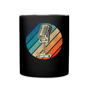 Karaoke Singer Microphone Vocalist - Tasse einfarbig - Schwarz - Vorne