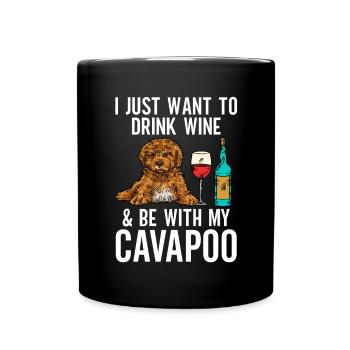 Cavapoo Cavoodle Capoodle Chien - Mug uni - noir - Devant