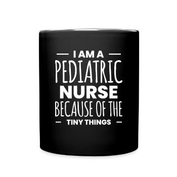 Dans Une infirmière pédiatrique à cause des petites choses - Mug uni - noir - Devant