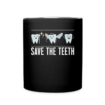 Sauvez les dents - Mug uni - noir - Devant